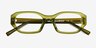 Nina Crystal Olive Green AcetateEyeglass Frames from EyeBuyDirect, Closed View