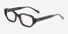 Nina Crystal Dark Gray AcetateEyeglass Frames from EyeBuyDirect, Angle View