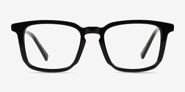 Astera Black AcetateEyeglass Frames from EyeBuyDirect, Front View