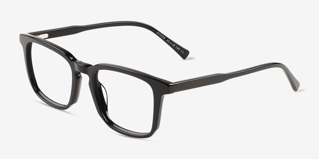 Astera Black AcetateEyeglass Frames from EyeBuyDirect, Angle View