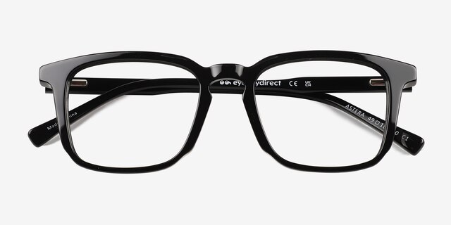 Astera Black AcetateEyeglass Frames from EyeBuyDirect, Closed View