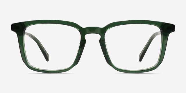 Astera Crystal Green AcetateEyeglass Frames from EyeBuyDirect, Front View