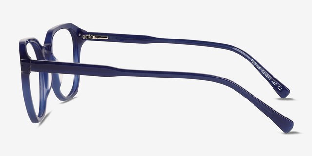 Florus Blue AcetateEyeglass Frames from EyeBuyDirect, Side View