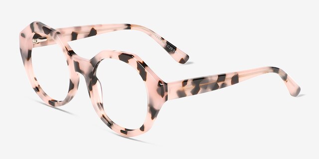 Gerania Ivory Tortoise AcetateEyeglass Frames from EyeBuyDirect, Angle View