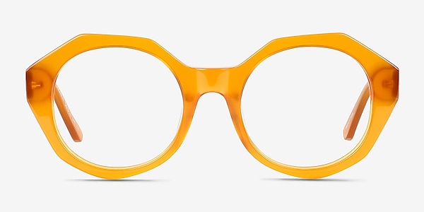 Gerania Milky Orange Acetate Eyeglass Frames