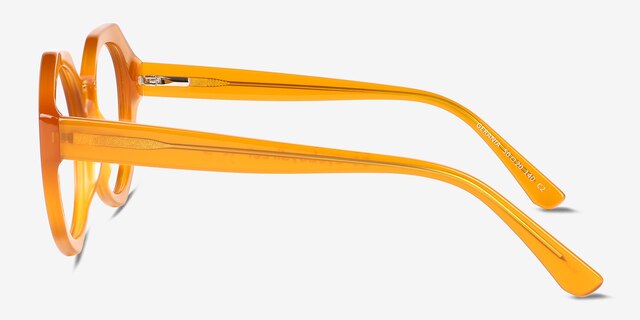 Gerania Milky Orange AcetateEyeglass Frames from EyeBuyDirect, Side View