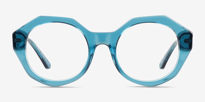 Gerania Crsytal Blue Acetate Eyeglass Frames from EyeBuyDirect