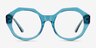 Gerania Crsytal Blue AcetateEyeglass Frames from EyeBuyDirect, Front View