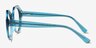 Gerania Crsytal Blue AcetateEyeglass Frames from EyeBuyDirect, Side View