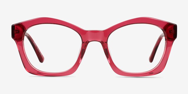 Aronia Crystal Dark Pink AcetateEyeglass Frames from EyeBuyDirect, Front View