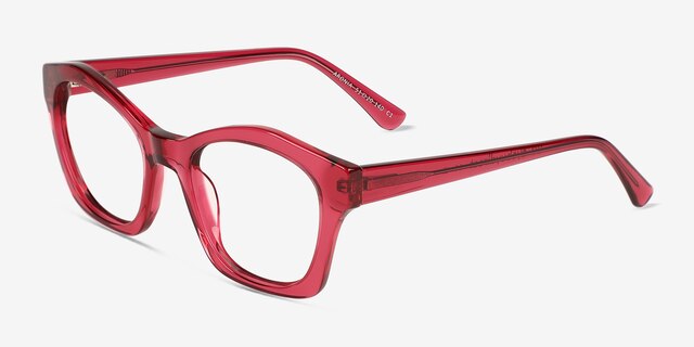 Aronia Crystal Dark Pink AcetateEyeglass Frames from EyeBuyDirect, Angle View