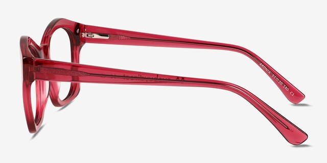 Aronia Crystal Dark Pink AcetateEyeglass Frames from EyeBuyDirect, Side View