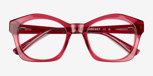 Aronia Crystal Dark Pink AcetateEyeglass Frames from EyeBuyDirect, Closed View
