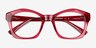 Aronia Crystal Dark Pink AcetateEyeglass Frames from EyeBuyDirect, Closed View