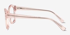 Aronia Crystal Light Pink Acétate Montures de lunettes de vue d'EyeBuyDirect, Vue de Côté