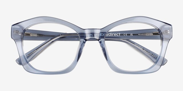 Aronia Crsytal Blue AcetateEyeglass Frames from EyeBuyDirect, Closed View