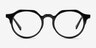 Monarda Noir AcétateMontures de lunettes de vue d'EyeBuyDirect, Vue de Face