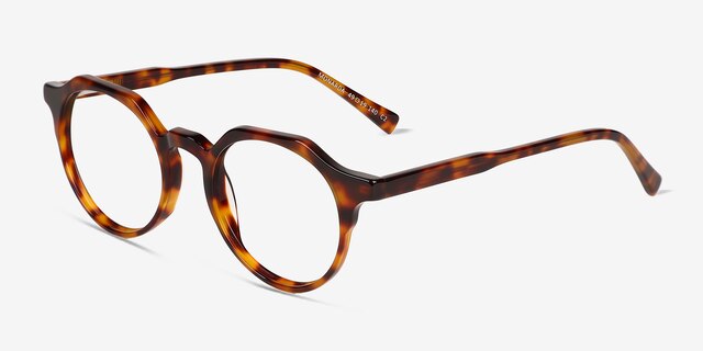 Monarda Tortoise AcetateEyeglass Frames from EyeBuyDirect, Angle View