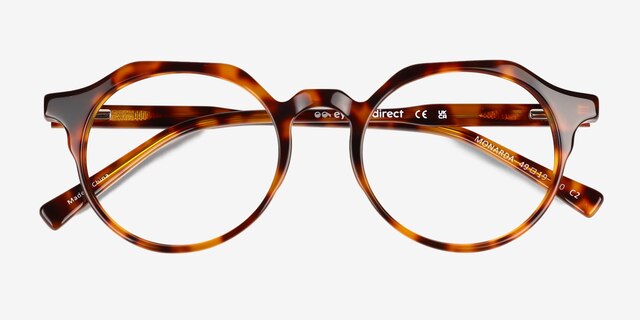 Monarda Tortoise AcetateEyeglass Frames from EyeBuyDirect, Closed View