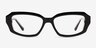 Caladium Black Crystal AcetateEyeglass Frames from EyeBuyDirect, Front View