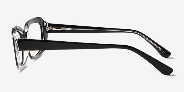 Caladium Black Crystal AcetateEyeglass Frames from EyeBuyDirect, Side View