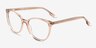 Yarrow Crystal Nude AcetateEyeglass Frames from EyeBuyDirect, Angle View