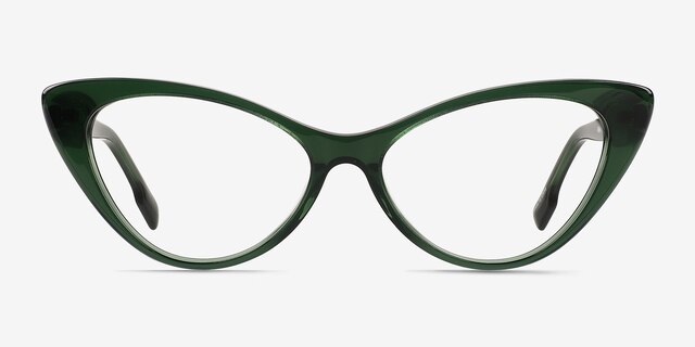 Celosia Crystal Green AcetateEyeglass Frames from EyeBuyDirect, Front View