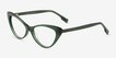 Celosia Crystal Green Alternative MaterialsEyeglass Frames from EyeBuyDirect, Angle View