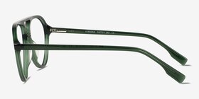 Verbena Crystal Green Acétate Montures de lunettes de vue d'EyeBuyDirect, Vue de Côté