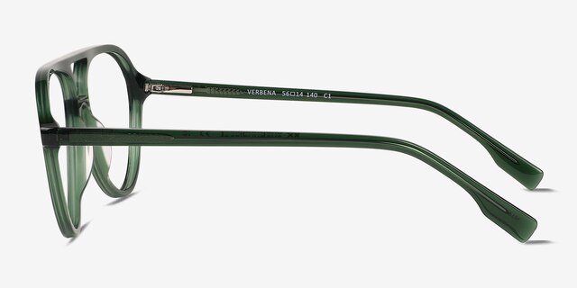 Verbena Crystal Green AcetateEyeglass Frames from EyeBuyDirect, Side View