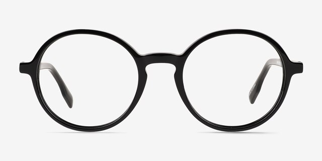Amaranth Black AcetateEyeglass Frames from EyeBuyDirect, Front View