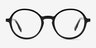 Amaranth Black AcetateEyeglass Frames from EyeBuyDirect, Front View