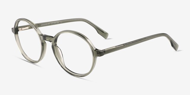 Amaranth Green AcetateEyeglass Frames from EyeBuyDirect, Angle View