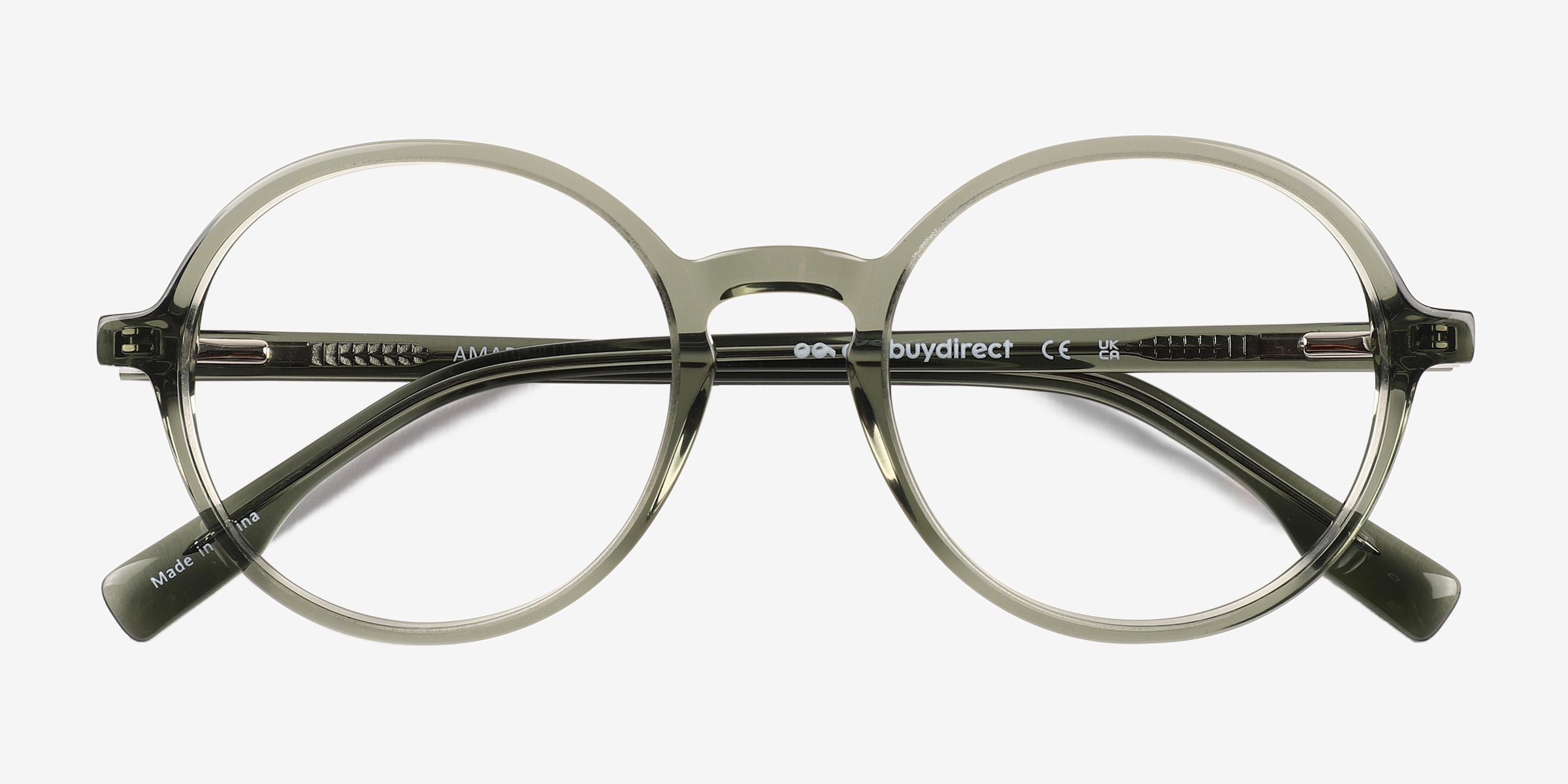 Amaranth Round Crystal Green Full Rim Eyeglasses Eyebuydirect