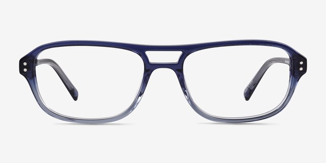 Cirrus Gradient Blue AcetateEyeglass Frames from EyeBuyDirect, Front View