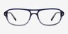 Cirrus Gradient Blue AcetateEyeglass Frames from EyeBuyDirect, Front View
