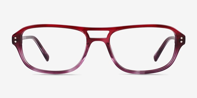 Cirrus Gradient Red AcetateEyeglass Frames from EyeBuyDirect, Front View
