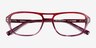 Cirrus Gradient Red AcetateEyeglass Frames from EyeBuyDirect, Closed View