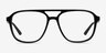 Zeal Shiny Black AcetateEyeglass Frames from EyeBuyDirect, Front View