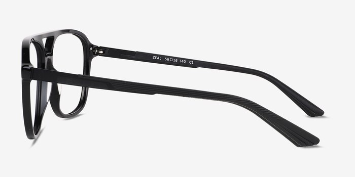Zeal Shiny Black Acetate Eyeglass Frames from EyeBuyDirect