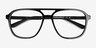 Zeal Shiny Black AcetateEyeglass Frames from EyeBuyDirect, Closed View
