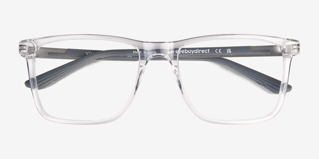 Vim Crystal Gray AcetateEyeglass Frames from EyeBuyDirect, Closed View