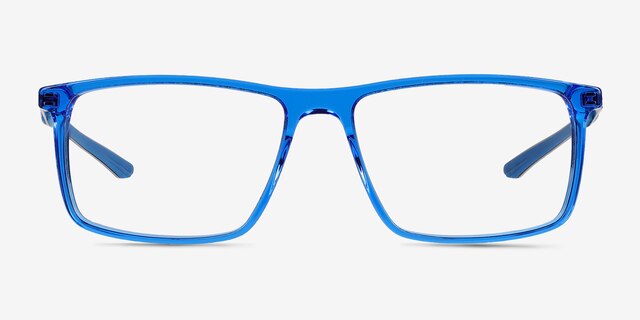 Zing Crystal Blue AcetateEyeglass Frames from EyeBuyDirect, Front View