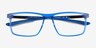 Zing Crystal Blue AcetateEyeglass Frames from EyeBuyDirect, Closed View