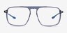Zip Crystal Blue AcetateEyeglass Frames from EyeBuyDirect, Front View