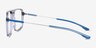 Zip Crystal Blue AcetateEyeglass Frames from EyeBuyDirect, Side View