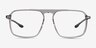 Zip Crystal Gray AcetateEyeglass Frames from EyeBuyDirect, Front View