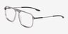 Zip Crystal Gray AcetateEyeglass Frames from EyeBuyDirect, Angle View
