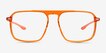 Zip Crystal Orange AcetateEyeglass Frames from EyeBuyDirect, Front View
