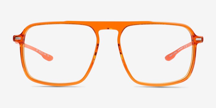 Zip Crystal Orange Acetate Eyeglass Frames from EyeBuyDirect
